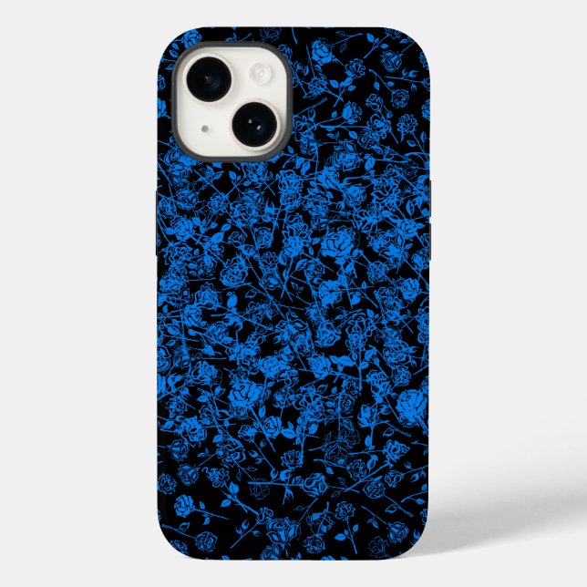 Plants pattern A05.b Black BG  Case-Mate iPhone Case (Back)