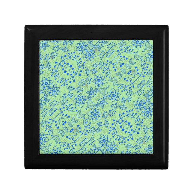 Plants pattern A08.b boho. lgreen BG Gift Box (Front)