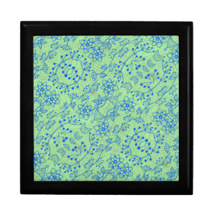 Plants pattern A08.b boho. lgreen BG Gift Box