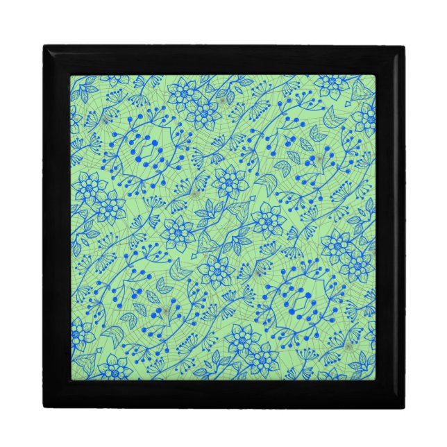 Plants pattern A08.b boho. lgreen BG Gift Box (Front)