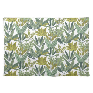 Plants pattern cloth placemat
