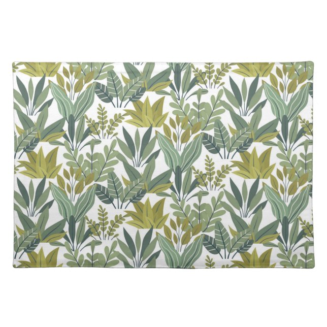 Plants pattern cloth placemat (Front)