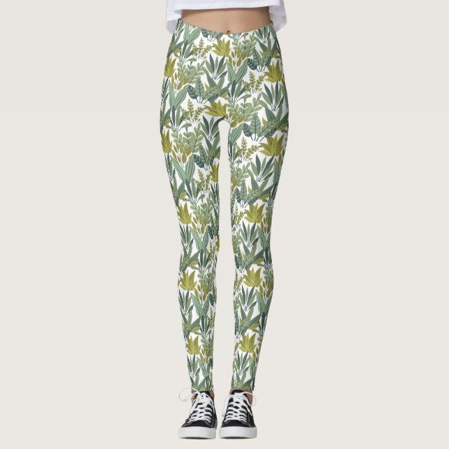 Plants pattern leggings (Front)