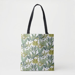 Plants pattern tote bag