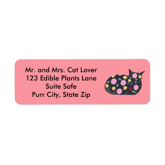Plants Safe for Cats Painting Address Labels (Front)
