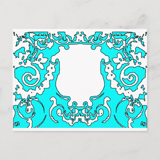 Plaque Cyan  transp The MUSEUM Zazzle Gifts Postcard (Front)