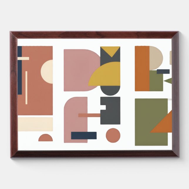 Plaque Decor Geometric Design (Horizontal)