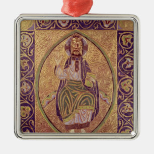 Plaque depicting Christ blessing Metal Ornament