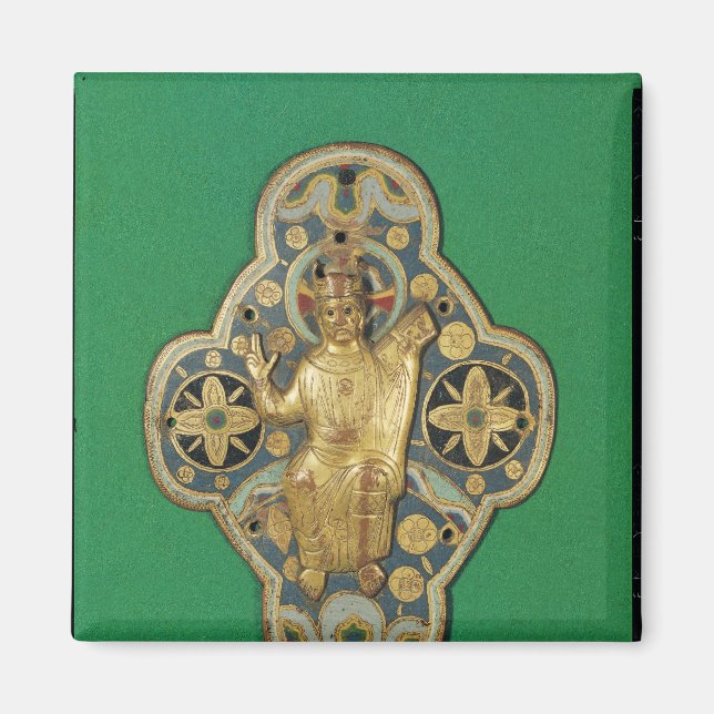 Plaque depicting God blessing Magnet (Front)