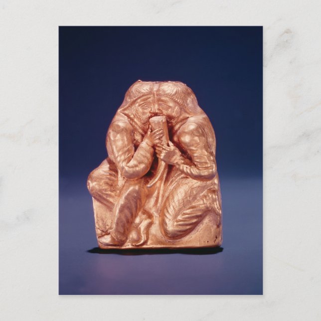 Plaque depicting two Scythians sharing a drink Postcard (Front)