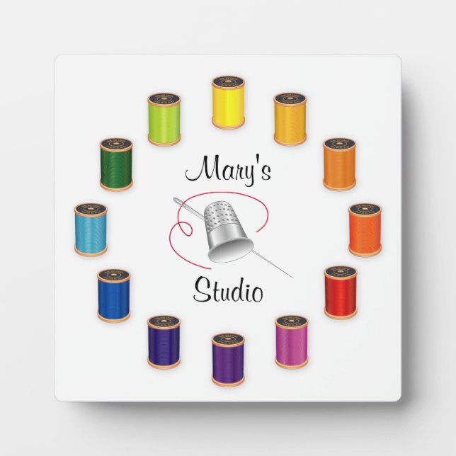 Plaque for Sewing, Needle and Threads (Front)