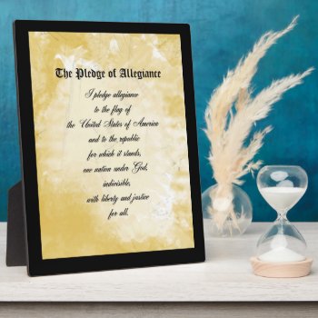 Plaque - The Pledge Of Allegiance by PawsitiveDesigns at Zazzle