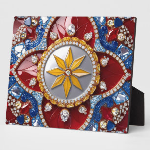 Plaque with Colombian Colors Modern Design