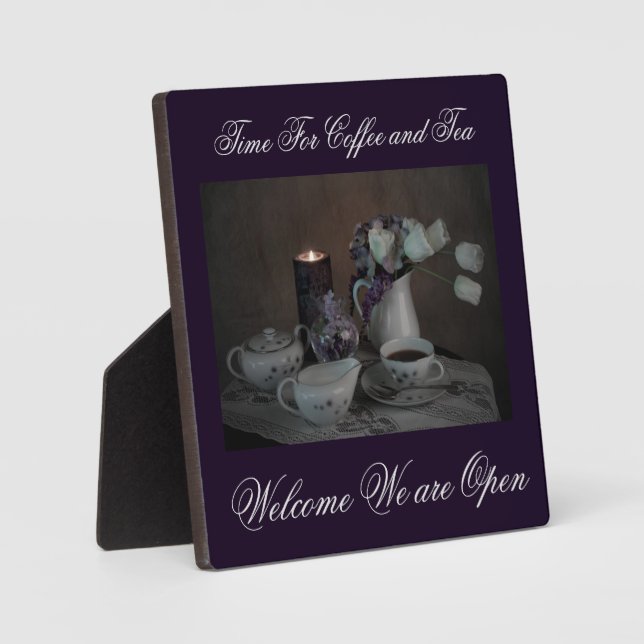 Plaque with Easle Time for Coffee and Tea (Front)