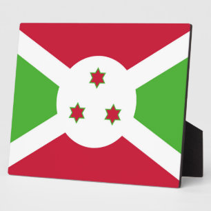 Plaque with flag of Burundi