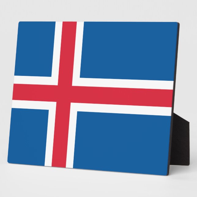 Plaque with flag of Iceland (Side)