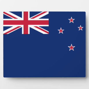 Plaque with flag of New Zealand