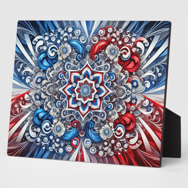 Plaque with French Colors Modern Design (Side)