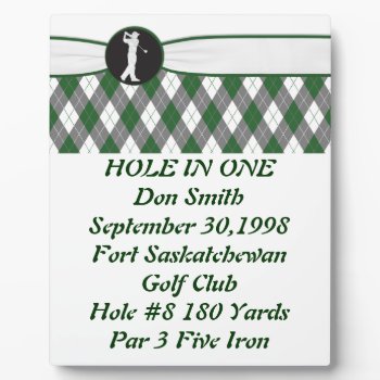 Plaque With Text by DKGolf at Zazzle