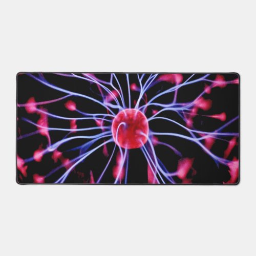 Plasma Ball Electrical Discharge Desk Mat