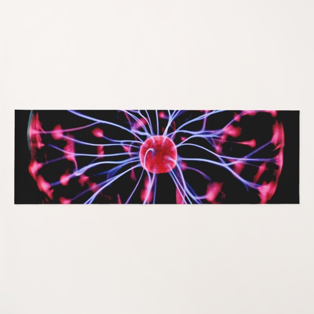 Plasma Ball Electrical Discharge Yoga Mat (Front (Horizontal))
