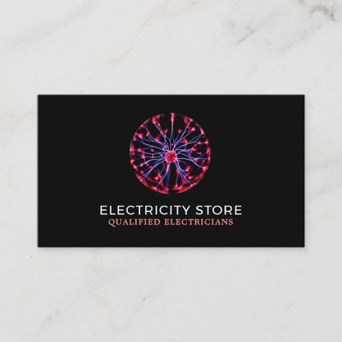 Plasma Ball Electrician Business Card