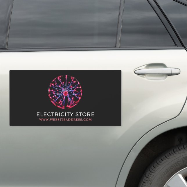 Plasma Ball, Electrician Car Magnet (In Situ)