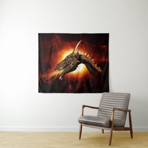 Plasma Dragon Medium Wall Tapestry