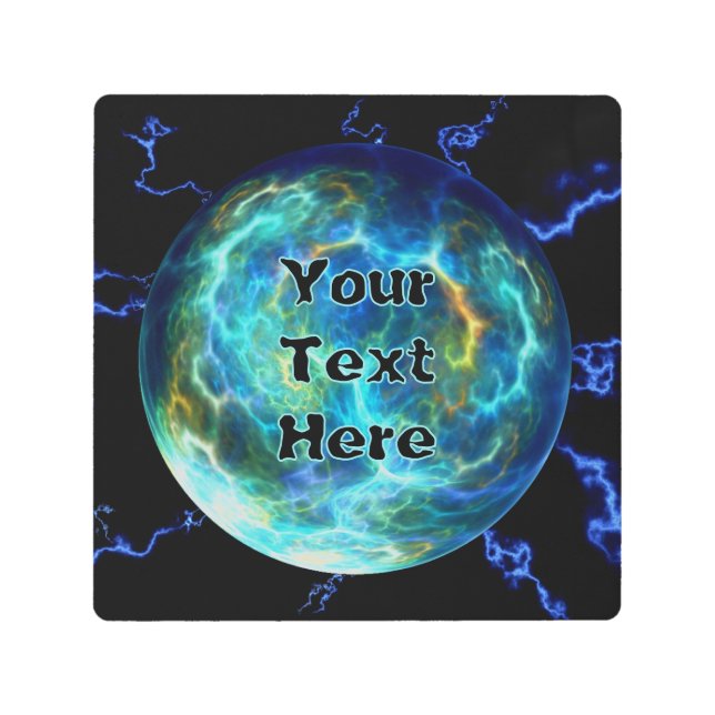 Plasma Electric Metal Print (Front)