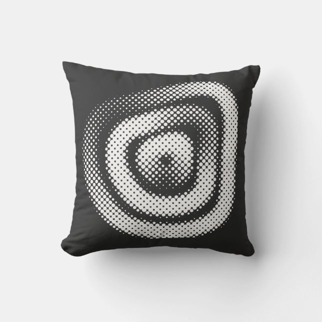 plasma halftone design throw pillow (Front)