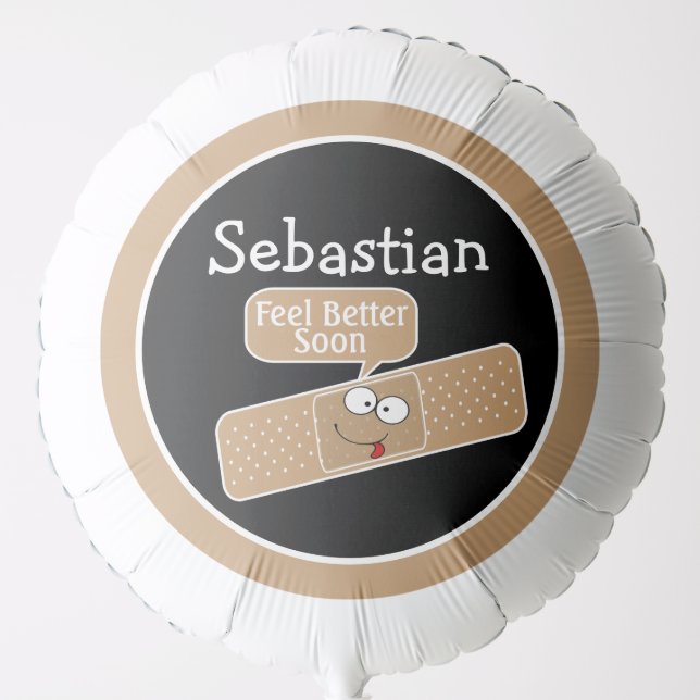 Plaster Feel Better Soon Personalized Balloon (Front)