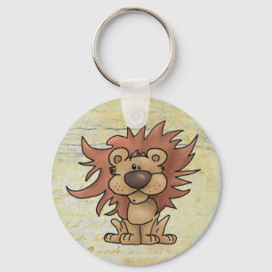 plaster lion keychain