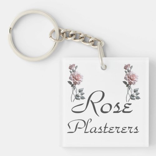 Plaster Rose Business Design Keychain