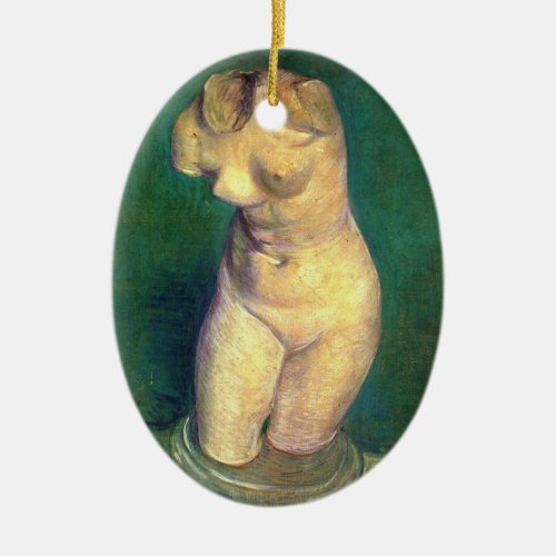 Plaster Statuette Female Torso by Vincent van Gogh Ceramic Ornament