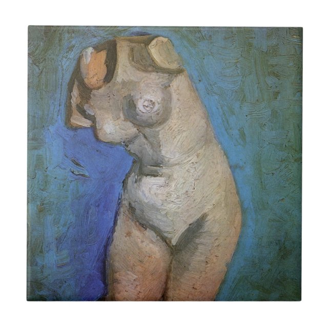 Plaster Statuette Female Torso by Vincent van Gogh Ceramic Tile (Front)