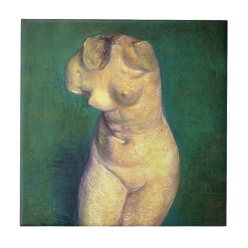 Plaster Statuette Female Torso by Vincent van Gogh Ceramic Tile