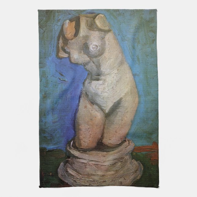 Plaster Statuette Female Torso by Vincent van Gogh Kitchen Towel (Vertical)