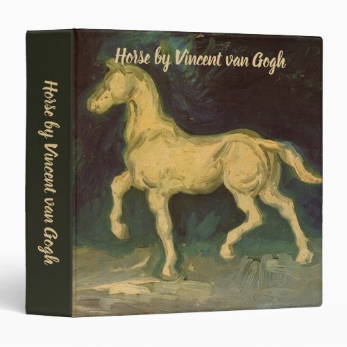 Plaster Statuette of a Horse by Vincent van Gogh 3 Ring Binder