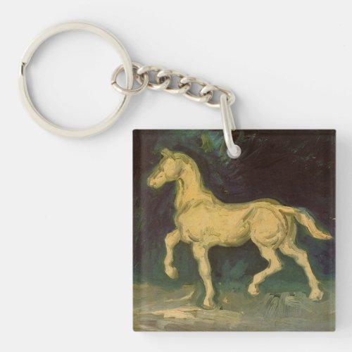 Plaster Statuette of a Horse by Vincent van Gogh Keychain