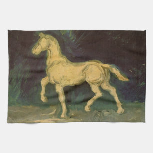 Plaster Statuette of a Horse by Vincent van Gogh Kitchen Towel