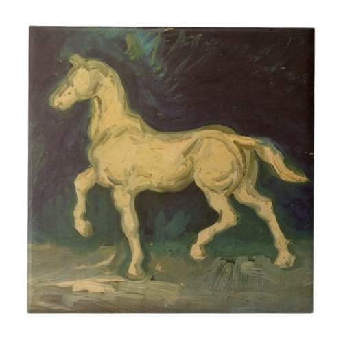 Plaster Statuette of a Horse by Vincent van Gogh Tile