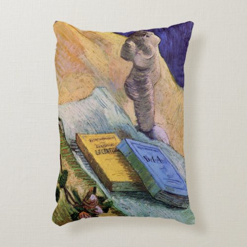 Plaster Statuette Rose and Novels Vincent van Gogh Accent Pillow