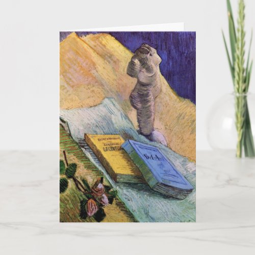 Plaster Statuette Rose and Novels Vincent van Gogh Card