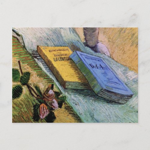 Plaster Statuette Rose and Novels Vincent van Gogh Postcard