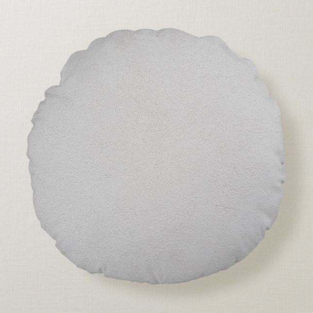 Plaster texture white housewall round pillow (Front)