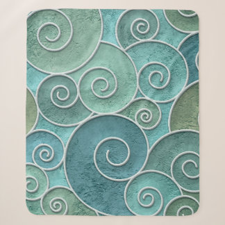 Plaster wall seamless texture with swirls pattern, sherpa blanket