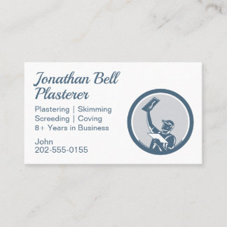 Plasterer Masonry Drywall Business Card