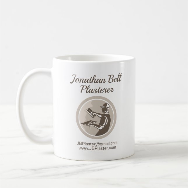 Plasterer Masonry Drywall Business Coffee Mug (Left)