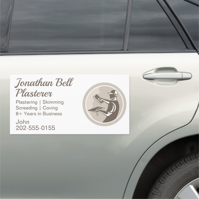 Plasterer Masonry Drywall Car Magnet (In Situ)