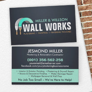Plastering and Painting Services Business Card
